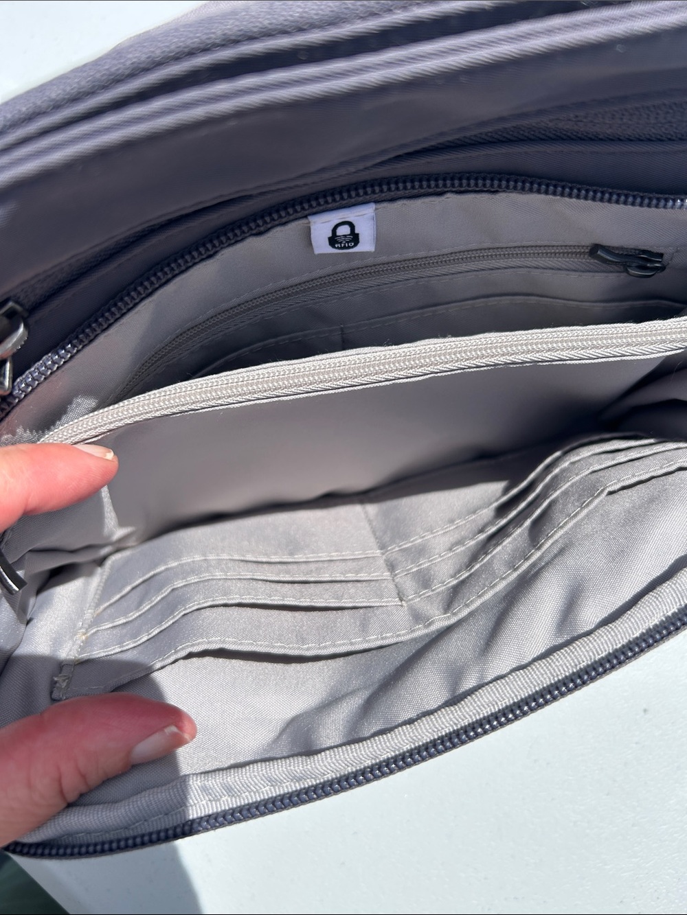 Baggallini Gray Marais RFID Crossbody Bag - Picture 5 of 14